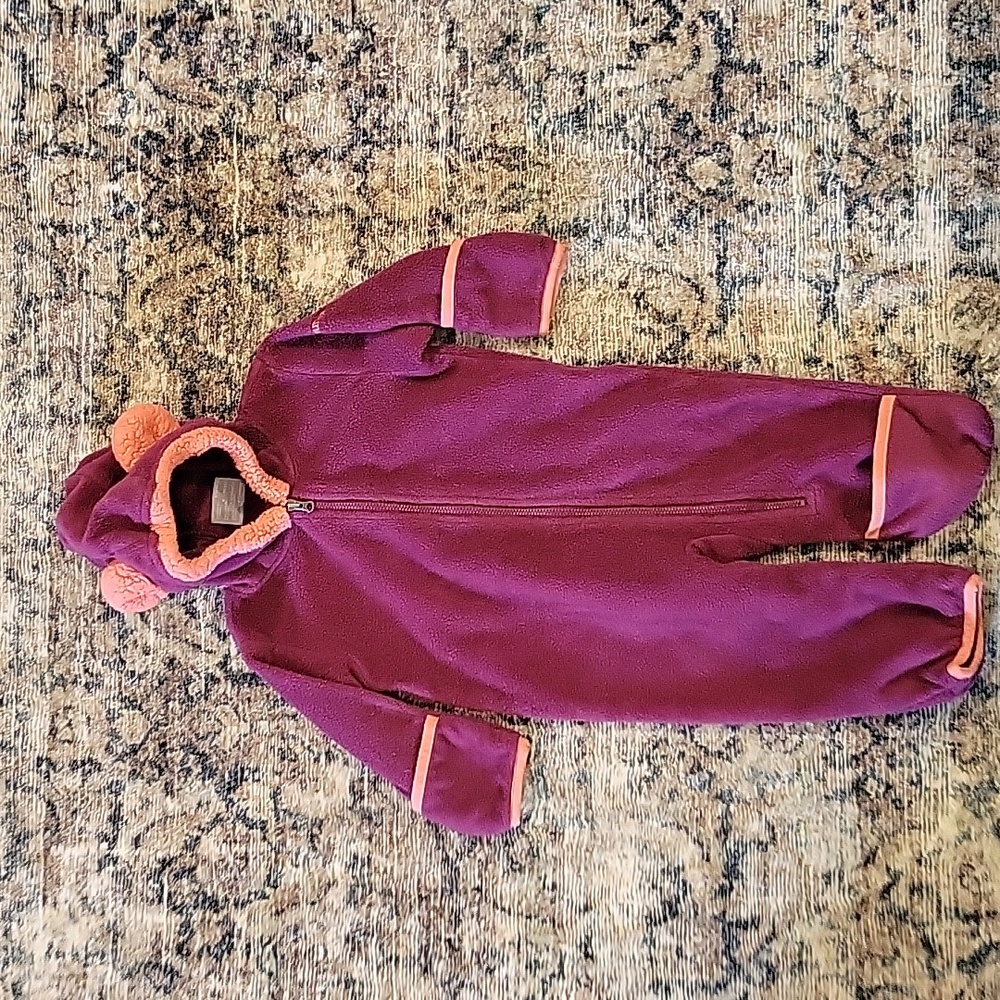 Baby fleece one piece snowsuit